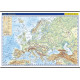 Evropa / nástěnná fyzická mapa