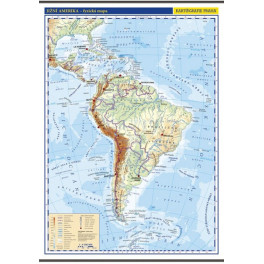 Jižní Amerika / nástěnná obecně zeměpisná mapa