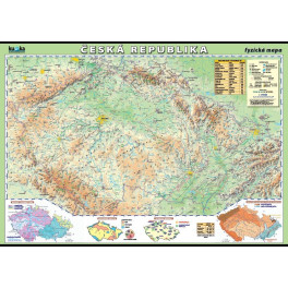 Česká republika - fyzická mapa XL (100x70 cm)