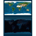 Svět satelitní - nástěnná oboustranná mapa