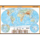 Svět - fyzická mapa XL (100 x 70 cm)