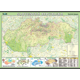 Slovenská republika - fyzická mapa XL (100 x 70 cm)
