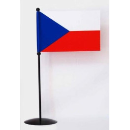 Stolní vlaječka ČR - praporek s návlekem 11 × 16,5 cm