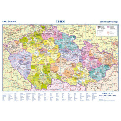 Česká republika – příruční zeměpisná mapa