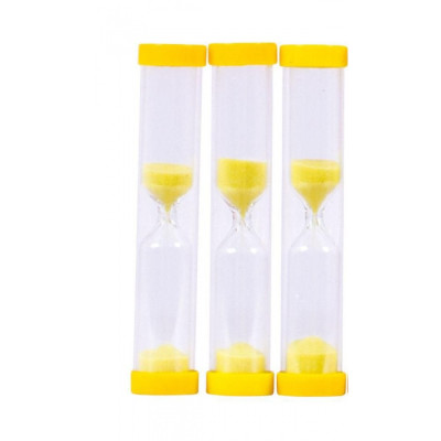 Přesýpací hodiny odměřující 3 minuty, sada 3 ks