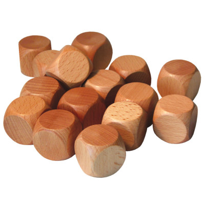 Kostka dřevěná - 30 mm, prázdná