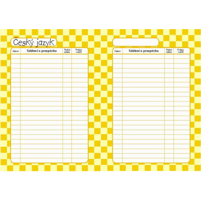 Žákovská knížka 3. - 5. ročník ZŠ, žlutá
