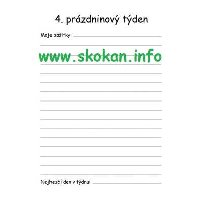 Deník na prázdniny