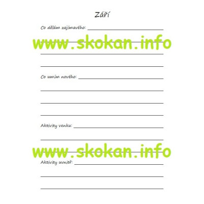 Školní deník - nejen do družiny