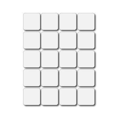 Sada 20 ks popisovatelných magnetek