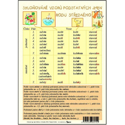 Skloňování vzorů podstatných jmen rodu ženského / Skloňování vzorů podstatných jmen rodu středního