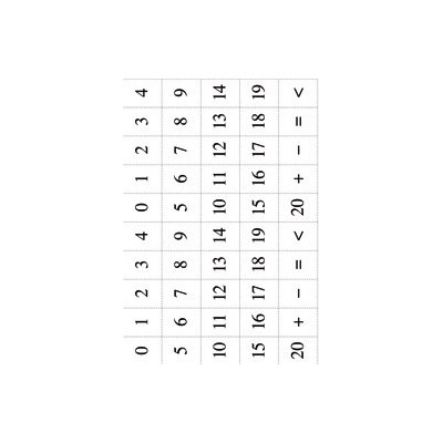 Vystřihovací číslice a znaménka pro 1. ročník ZŠ